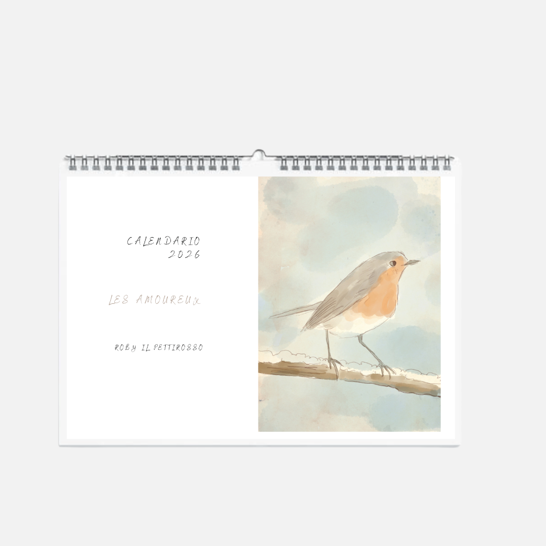 Calendario Les amoureux - Roby il pettirosso