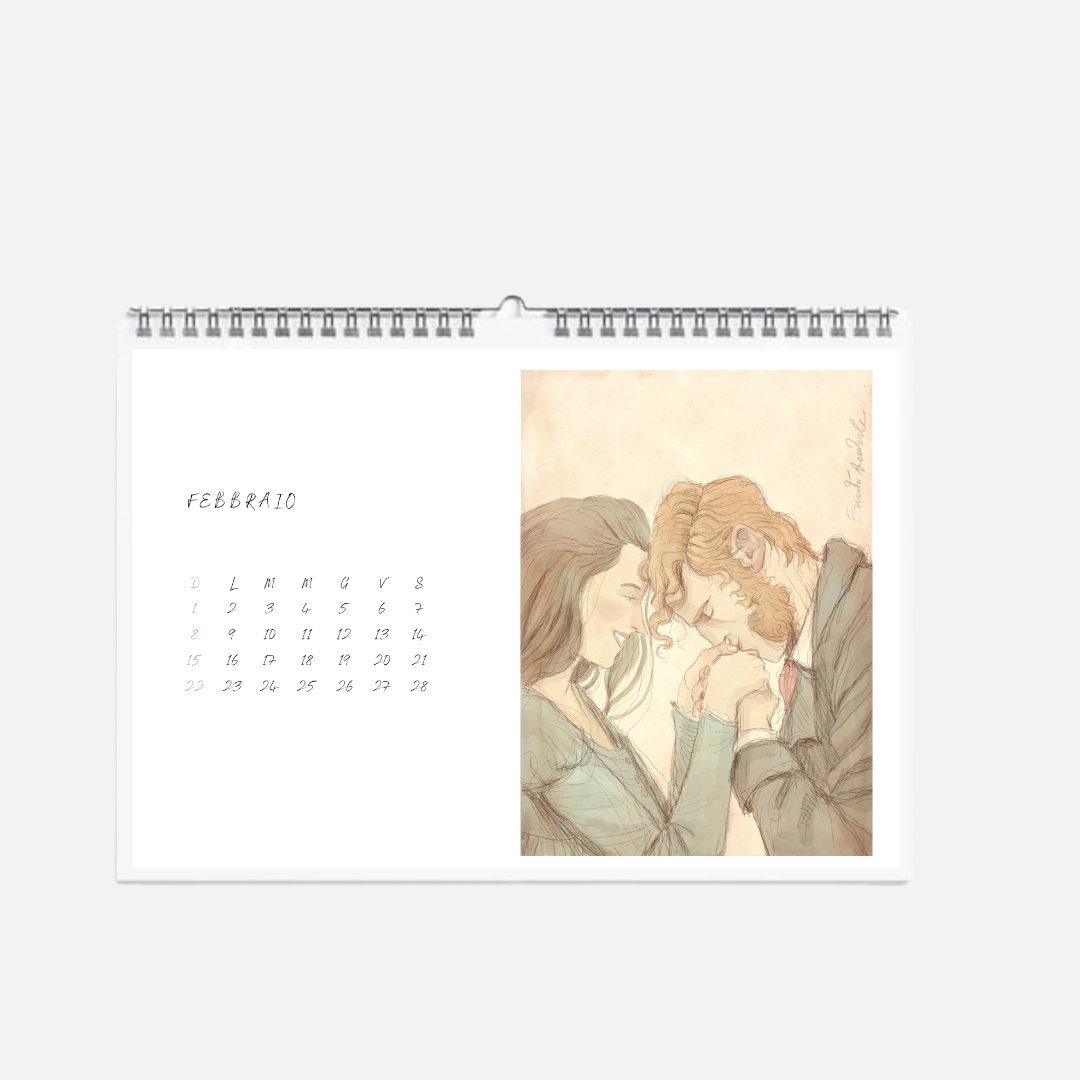 Calendario Les amoureux - Roby il pettirosso