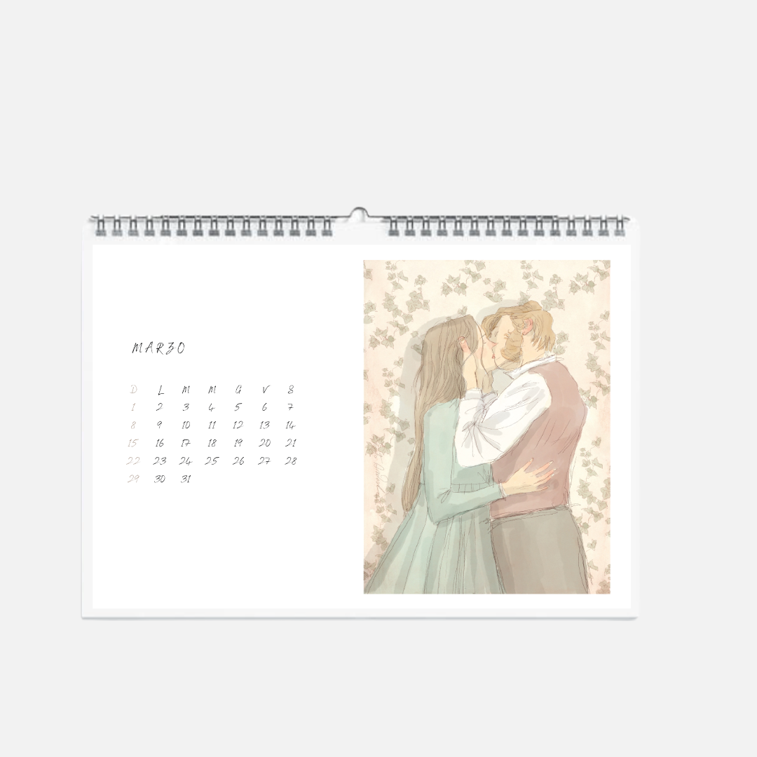Calendario Les amoureux - Roby il pettirosso