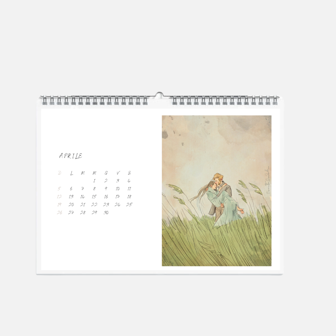 Calendario Les amoureux - Roby il pettirosso