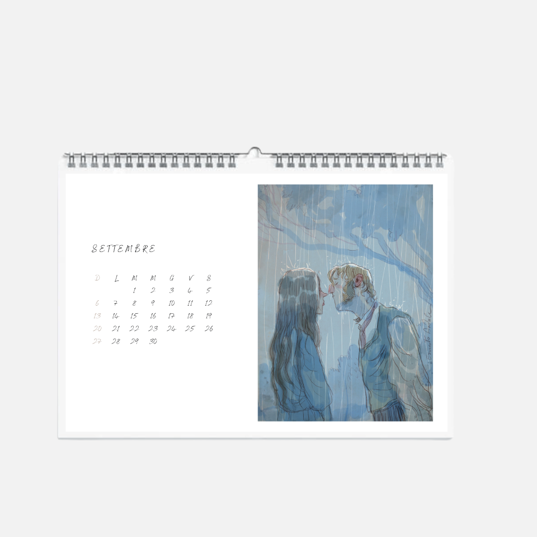 Calendario Les amoureux - Roby il pettirosso