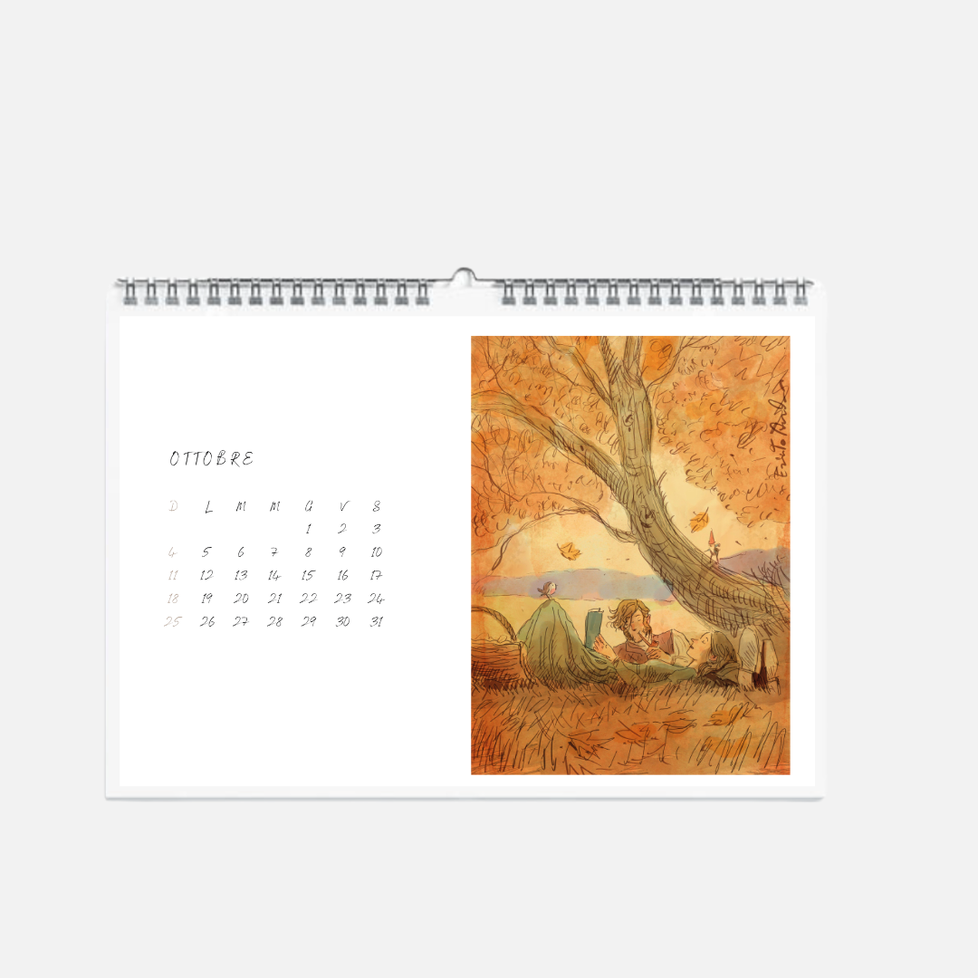 Calendario Les amoureux - Roby il pettirosso