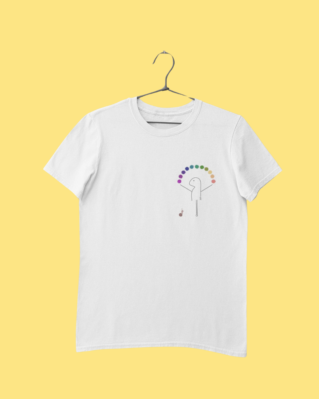 T-shirt Rainbow on heart