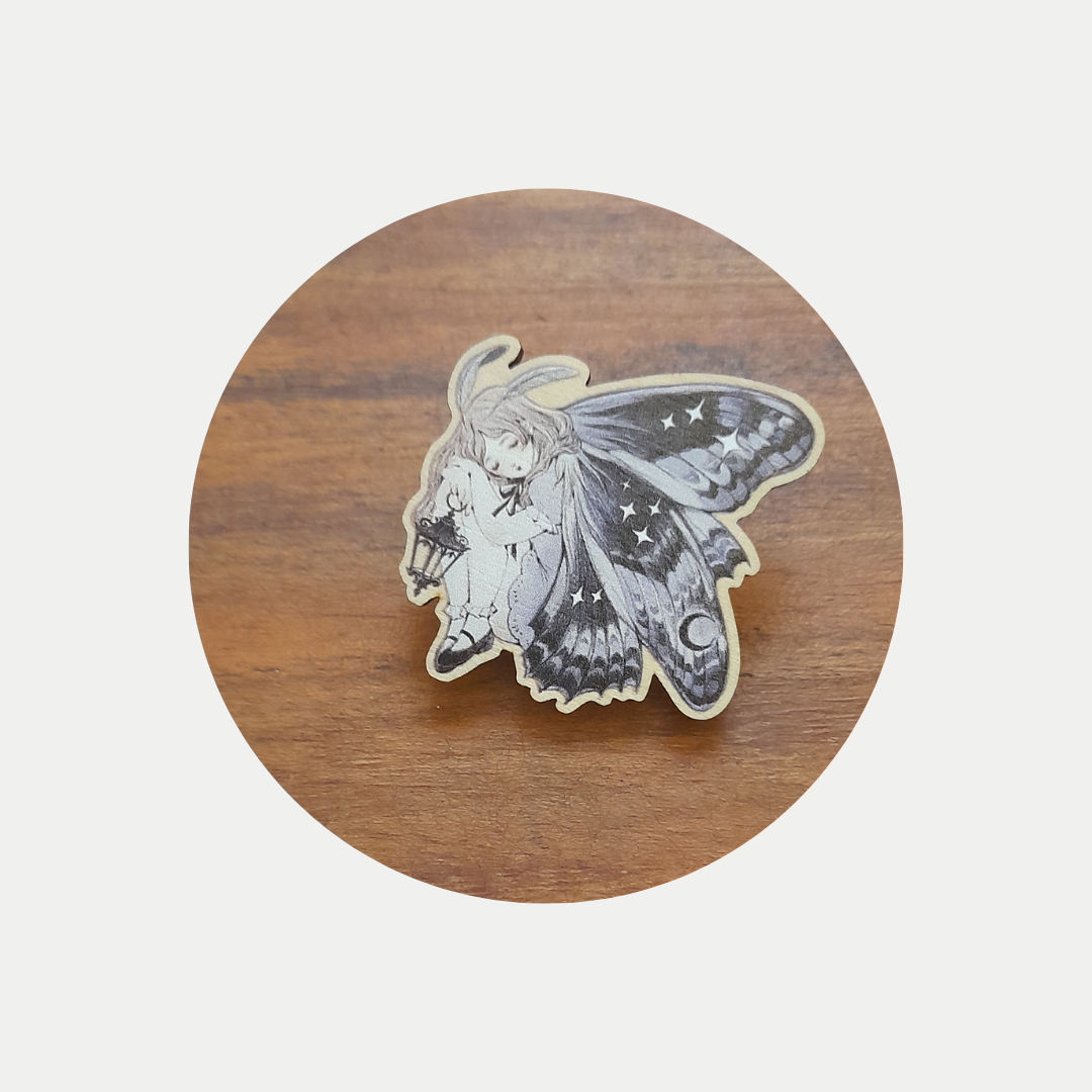 Pin in Legno - Wooden Pin - Little fairy