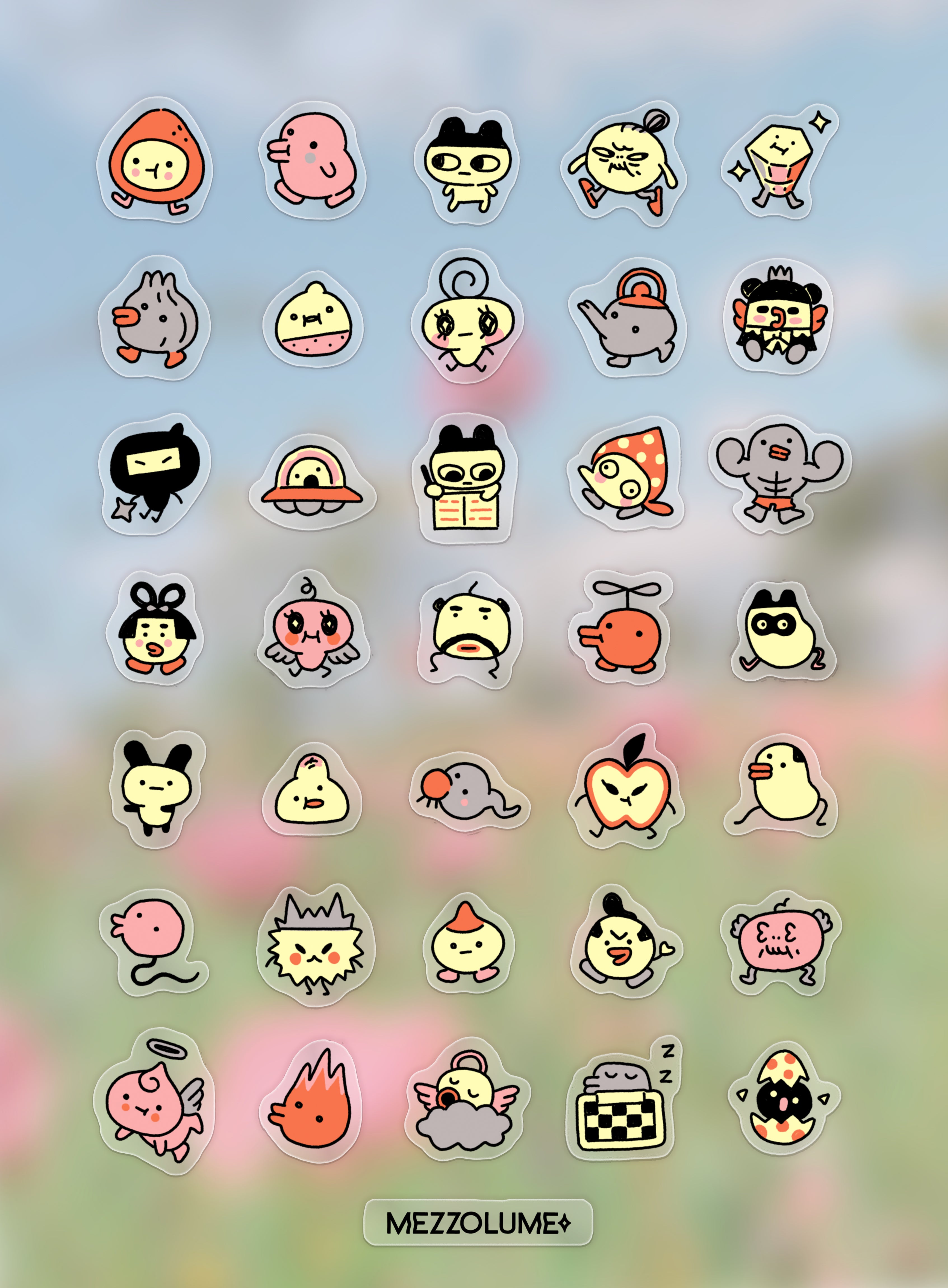 Tamagoochi sticker set