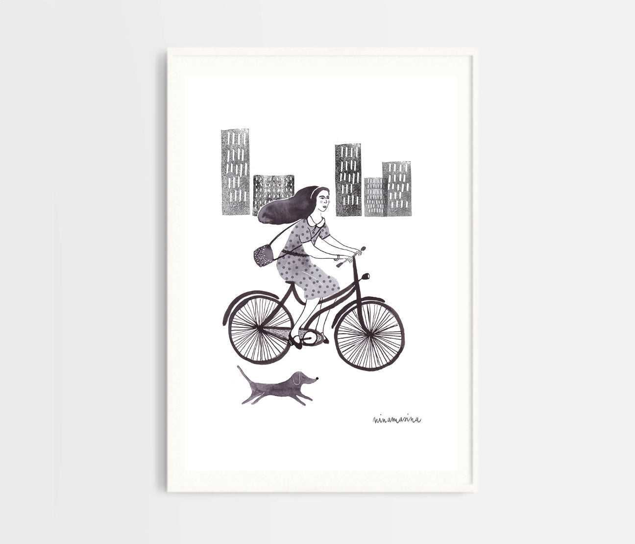 Stampa Poster di Ninamasina sulla bicicletta