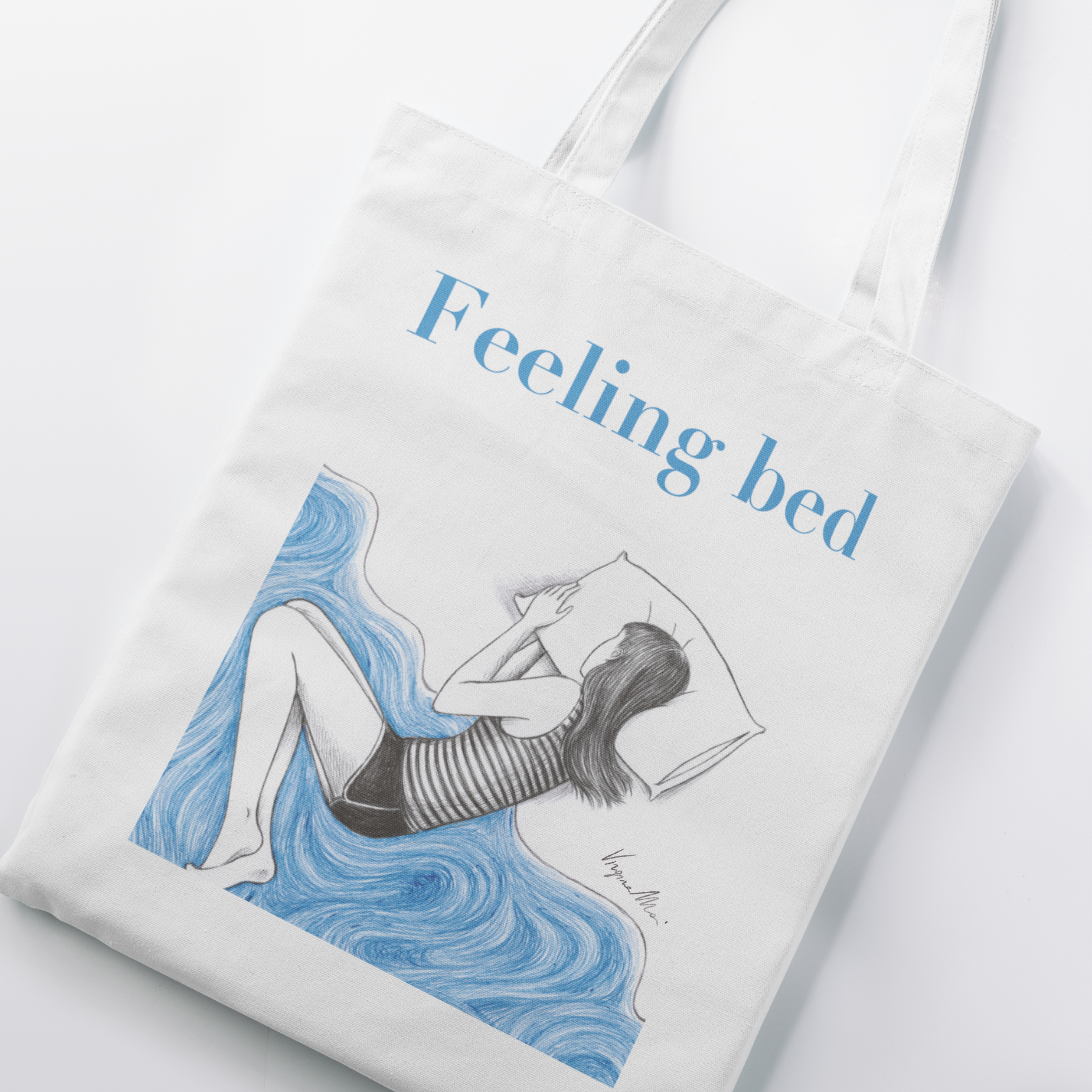 Tote-bag Feeling bed