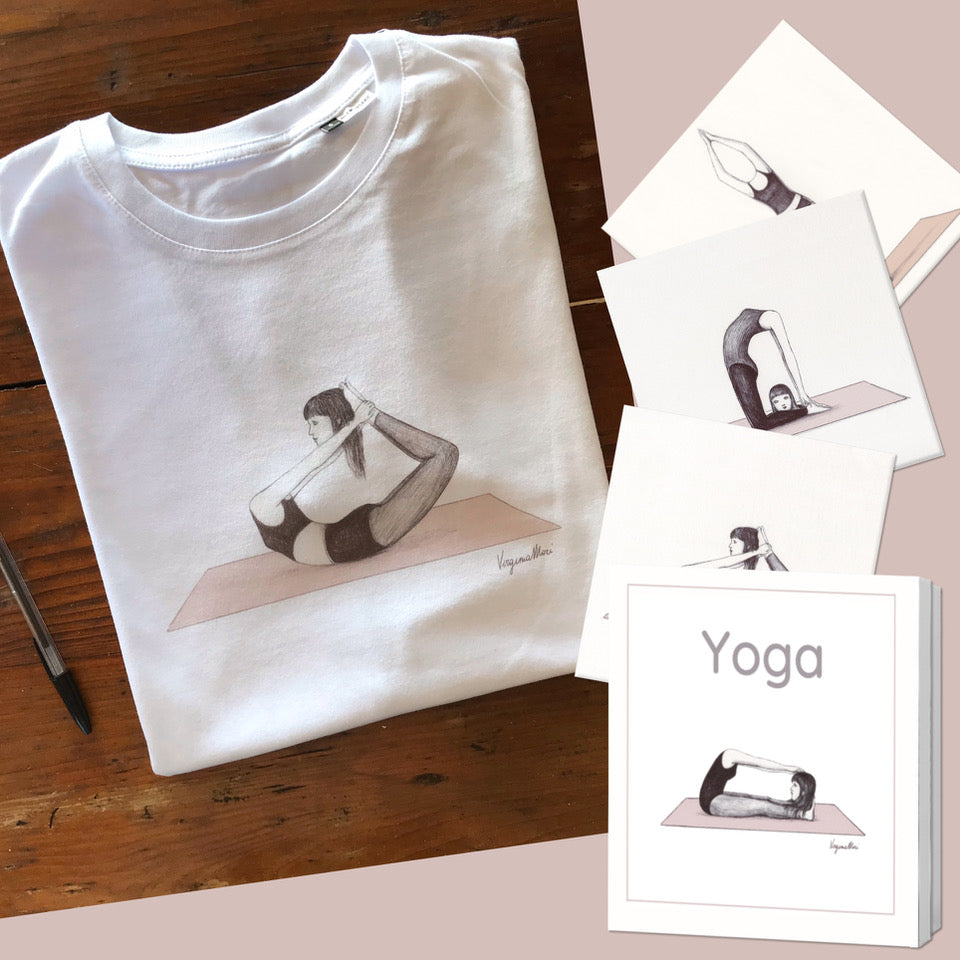 Set Yoga cards+t-shirt